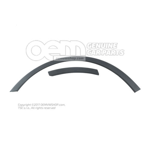 1 komplet osłon zderzaka w kolorze czarnym Skoda Fabia 3V 6V0071322  2Z0