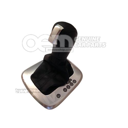 Osłona dźwigni zmiany biegów czarna/aluminiowa 6R1713203J TVH