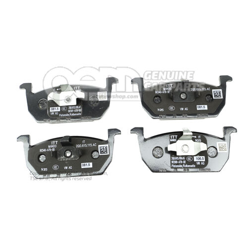 1 zestaw klocków hamulcowych do hamulców tarczowych o rozmiarze 276X24MM 2Q0698151R