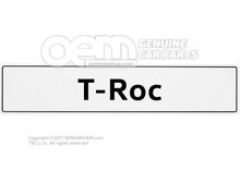 Tabliczka rejestracyjna pojazdu, tablica rejestracyjna typu T-Roc
