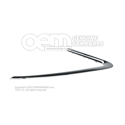 Listwy ozdobne szyby bocznej czarno-połysk Audi A4/S4/Avant/Quattro 8W 8W5853346A T94