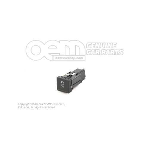 Przycisk elektronicznego programu stabilizacji toru jazdy ESP- satynowo-czarny/biały Volkswagen Caddy 2K 2K0927117  WHS