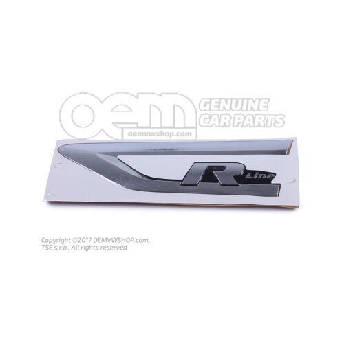 Emblemat (klej) czarny/jasny chrom 5NA853688A DPJ