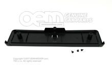 Uchwyt na tablicę rejestracyjną czarno-błyszczący Audi A8/S8 Quattro 4H 4H0807285Q T94 (1)