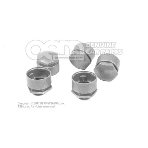 Nasadka - śruba koła chromowana metaliczna 8D0601173E 7ZS
