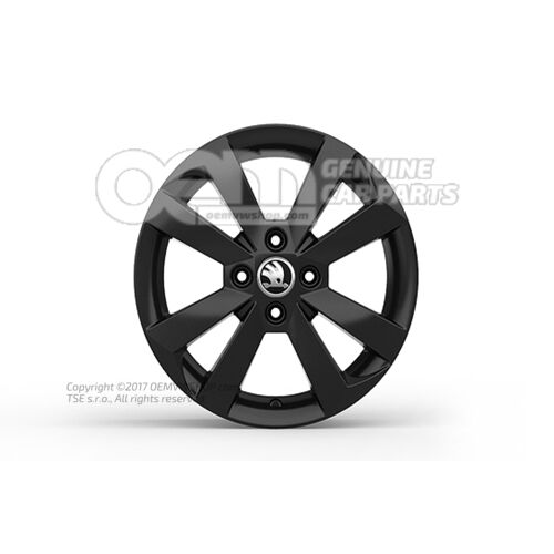 Felga aluminiowa czarna metalik Skoda Citigo 1S 1ST071495G FL8