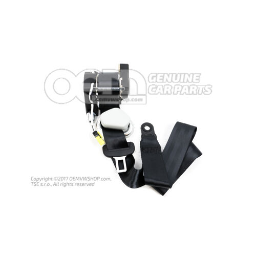 Fotel trzypunktowy automatyczny czarny Volkswagen Caddy 2K 2K5857806C RYV