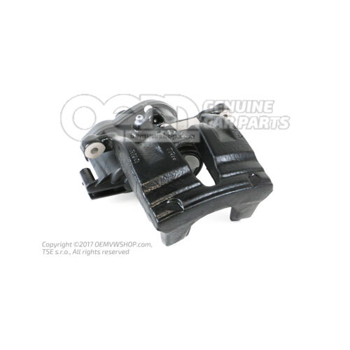 4M0615404F QB7 Audi e-tron/Q7/Q8/Q8 e-tron czarna Obudowa zacisku hamulcowego z serwomotorem, napełniona i przeczyszczona bez klocków hamulcowych rozmiar 350x28mm tył prawy 4M0615404F QB7