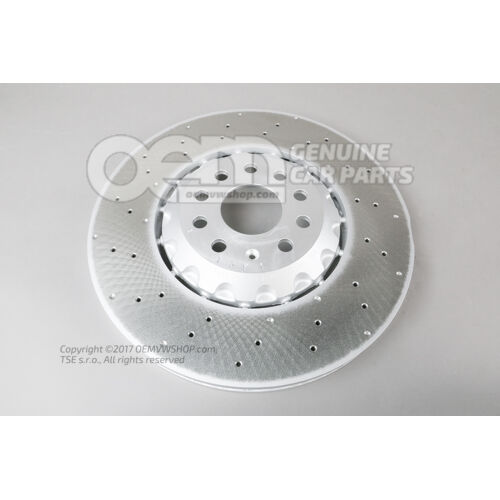 Genuine Brake disc vented-drilled Volkswagen Golf 8 GTI / Golf 8 R / Arteon diameter 360x34mm front 5WA615301A
