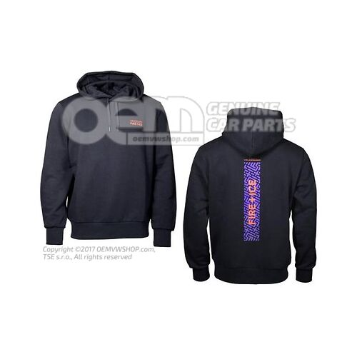 Bluza z kapturem, XXL, czarna, unisex, „Ogień + Lód”