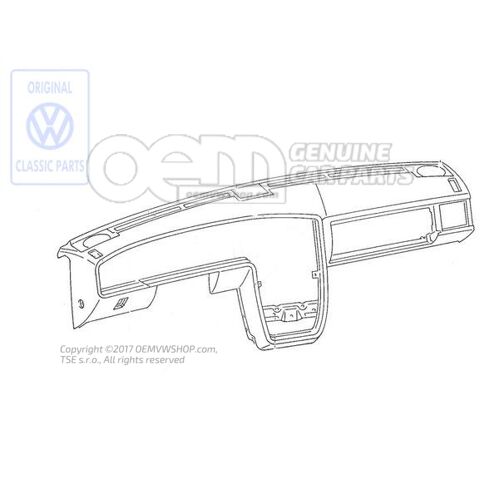 Deska rozdzielcza czarna Volkswagen Corrado 53 535857003H 4FB
