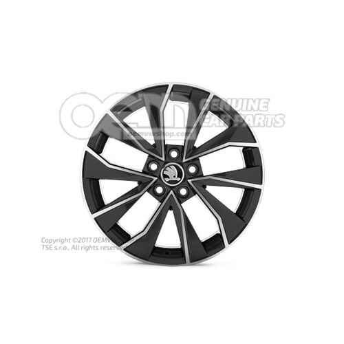 Felga aluminiowa czarna metalik Skoda Fabia 3V 6V0071496  FL8