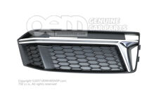 Kratka nawiewu ciemny chrom mat/aluminium Audi A4/S4/Avant/Quattro 8W 8W0807682K RU6 Kratka nawiewu ciemny chrom mat/aluminium Audi A4/S4/Avant/Quattro 8W 8W0807682K RU6