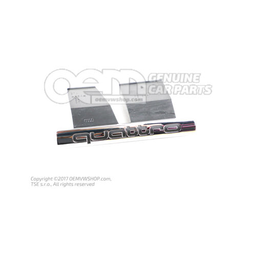 Napis chromowany Audi TT/TTS Coupe/Roadster 8N 8N0853736A 2ZZ