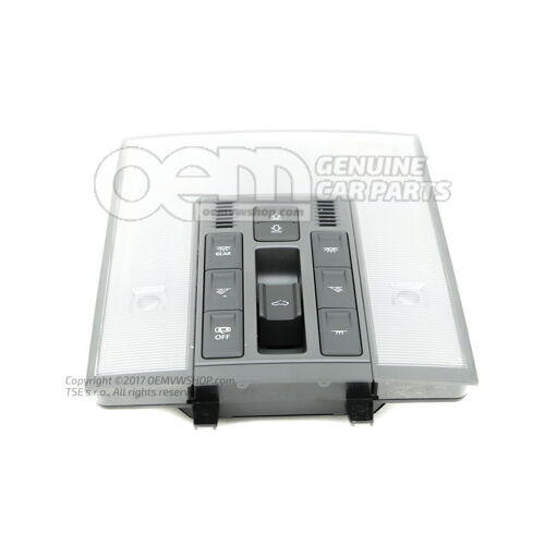 Lampka wewnętrzna i do czytania LED z przyciskiem do rolety przeciwsłonecznej Titan, czarna 3G0947105E 82V