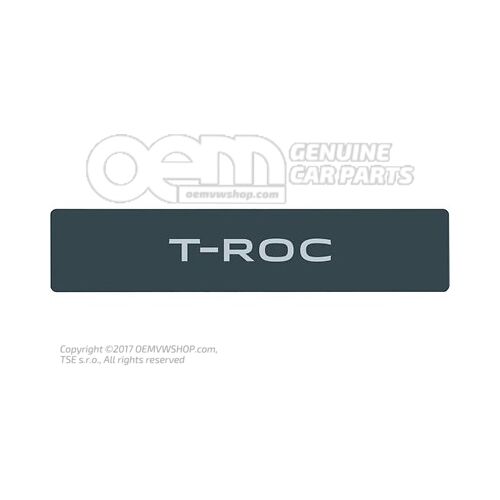 Tablica rejestracyjna pojazdu, „T-Roc” Nummernschildtypbezeichnung, Silber/Grau