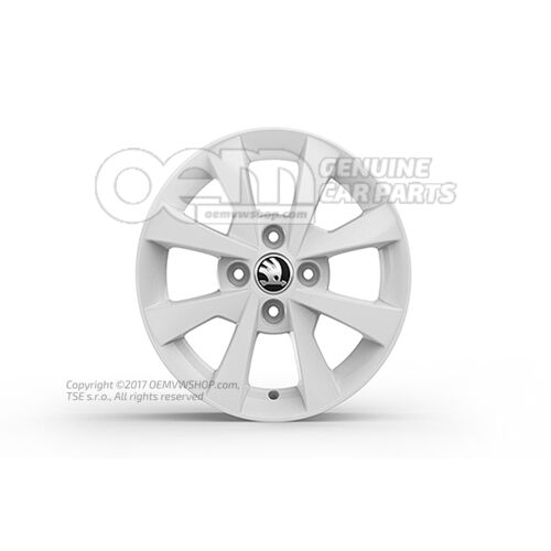 Felga aluminiowa biała Skoda Citigo 1S 1ST071494E FM9