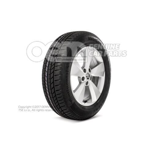 Kompletne koło zimowe 17" felga aluminiowa pasująca do łańcuchów śniegowych Diamond silver 565073627A 8Z8