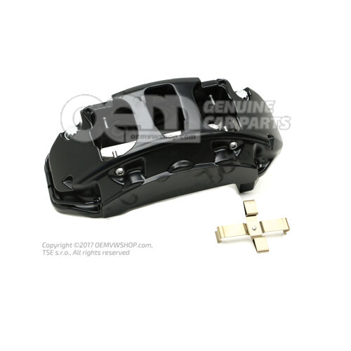 4H0615108E Audi A8/S8 quattro czarny Zacisk hamulcowy bez klocków hamulcowych 400x38mm przód prawy 4H0615108E