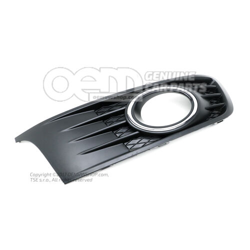 Kratka wentylacyjna satynowa czerń/wysoki chrom Volkswagen Eos 1Q 1Q0854662C RYP