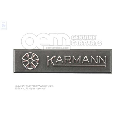 Emblemat Karmann dla kabrioletu Golf Mk1 155853901