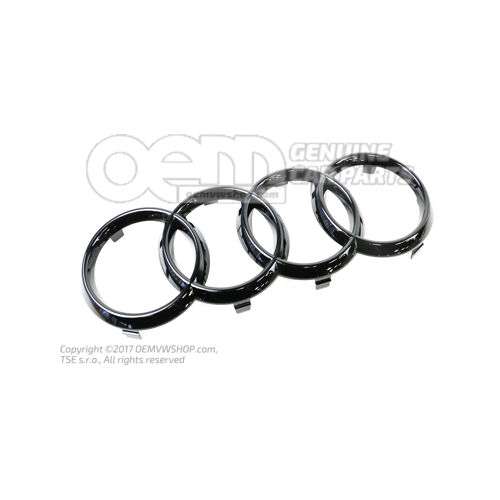 Emblemat AUDI czarno-błyszczący 8J0853605B T94