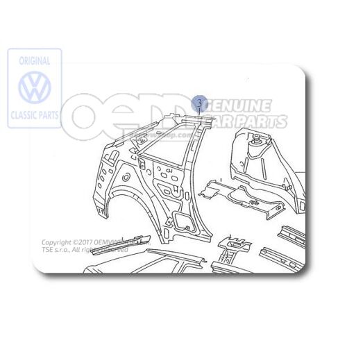 Panel boczny wewnętrzny Volkswagen Corrado 53 535809404E