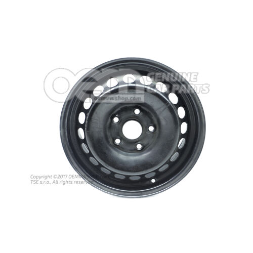 Felga stalowa rajdowa czarna 8D0601027A 03C