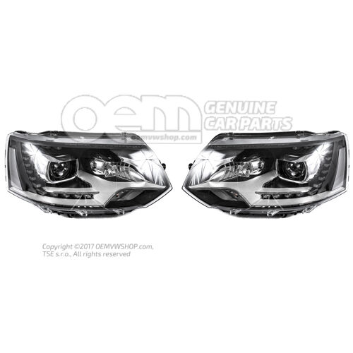 Oryginalny zestaw reflektorów LED Bixenon do Volkswagena Multivana - LHD OEM01532477