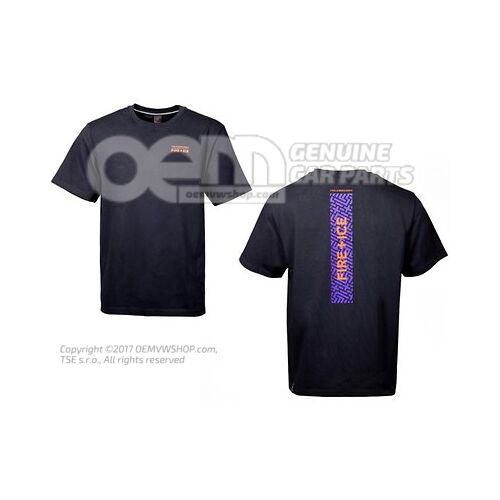 Koszulka, XS, Czarny, Unisex, Ogień+Lód