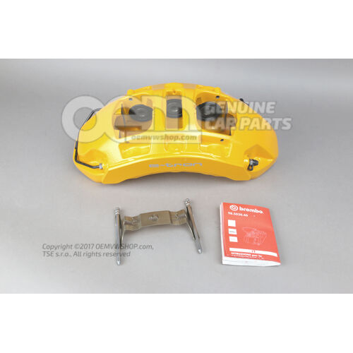 4KE615108B SR6 Audi Q8 e-tron i e-tron żółty Zacisk hamulcowy bez klocków hamulcowych rozmiar 400x38mm przedni prawy 4KE615108B SR6