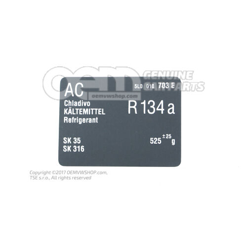 Naklejka 'ac' 5L0010703E