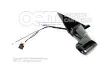 Cyfrowe lusterko zewnętrzne w kolorze czarnym, o wysokim połysku 4KE857410C T94