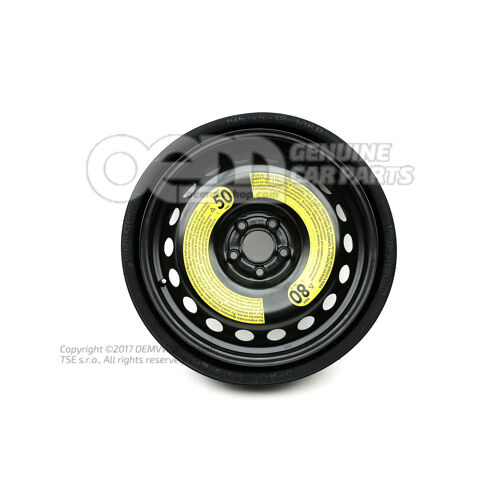 Felga stalowa ze składaną oponą (koło awaryjne) 8R0601010B