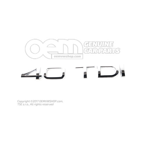 Napis chromowany 8K0853744E 2ZZ