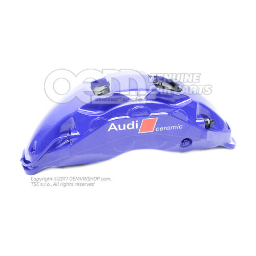 4J3615123F Audi e-tron GT blue Caliper without brake pads for vehicles with ceramic brake disc pads size 420x40mm front left