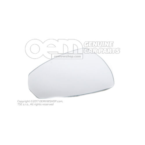 Szkło lustrzane (płaskie) z płytką 8V0857535M