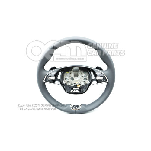 Kierownica (skóra) czarna/jasny chrom 5E3419093GEVKH