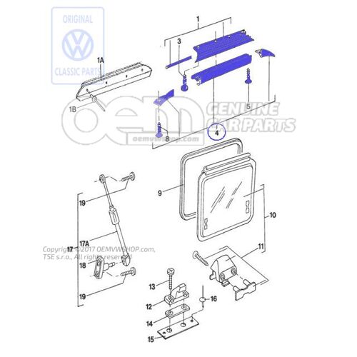 Listwa do Volkswagena Campmobila LT 7E 281070407A