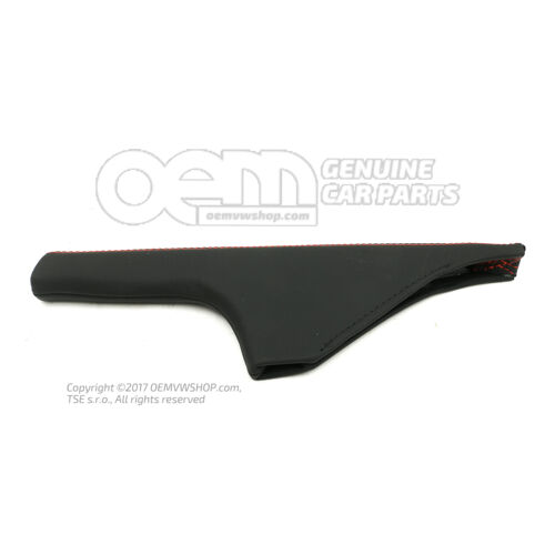 Klamka dźwigni hamulca ręcznego, satynowa czerń/szczotkowany aluminium 1J0711461A YAE