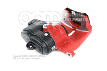 4M8615404 QC8 Audi RS6/RS7/RSQ8 czerwona Obudowa zacisku hamulcowego z serwomotorem, napełniona i oczyszczona bez klocków hamulcowych do pojazdów z ceramicznymi klockami hamulcowymi rozmiar 370x30mm tył prawy 4M8615404  QC8 (2)