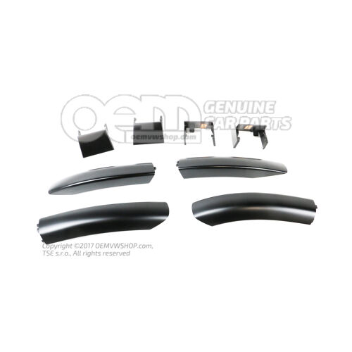 1 komplet zaślepek rajdowych czarnych do Volkswagen Caddy 2K 2K5898402  03C