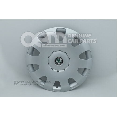 Pierścienie kołpakowe kołpak czarny/jasny chrom Skoda Octavia 1U 1U0601147G MHB