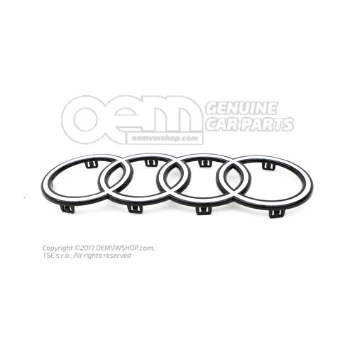 Emblemat AUDI w kolorze polarnobiałym 4M0853605A 90A