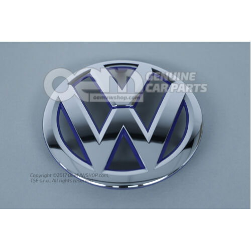 Emblemat VW chrom połysk/ultra granatowy Volkswagen e-UP! 1S 12E853601  OZD