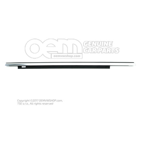 Uszczelka szczeliny okiennej z listwą ozdobną, chromowana 8R0853763F 2ZZ