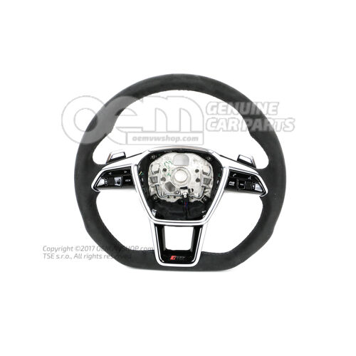 4K0419091T XXC Audi RS6, RS7 C8 Alcantara multifunction steering wheel with steel grey stitching