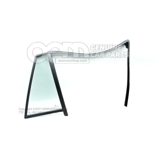 Okno drzwiowe stałe z uszczelką i prowadnicą szyby 6Y9845210C