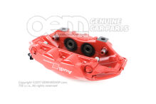 Zacisk hamulcowy Audi e-tron GT czerwony bez klocków do hamulców ceramicznych o wymiarach 410x32mm tył prawy 4J3615424AD (2)