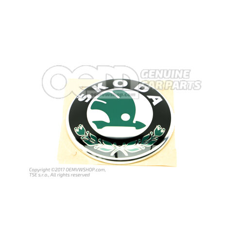 Emblemat SKODA satynowo czarny/melanż 3T0853621A MEL